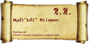 Nyókó Milemon névjegykártya